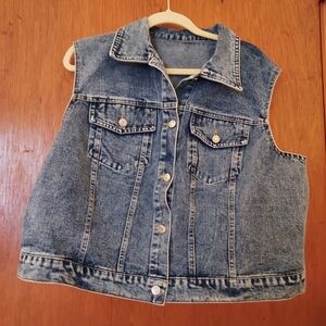 Denim Sleeveless Vest